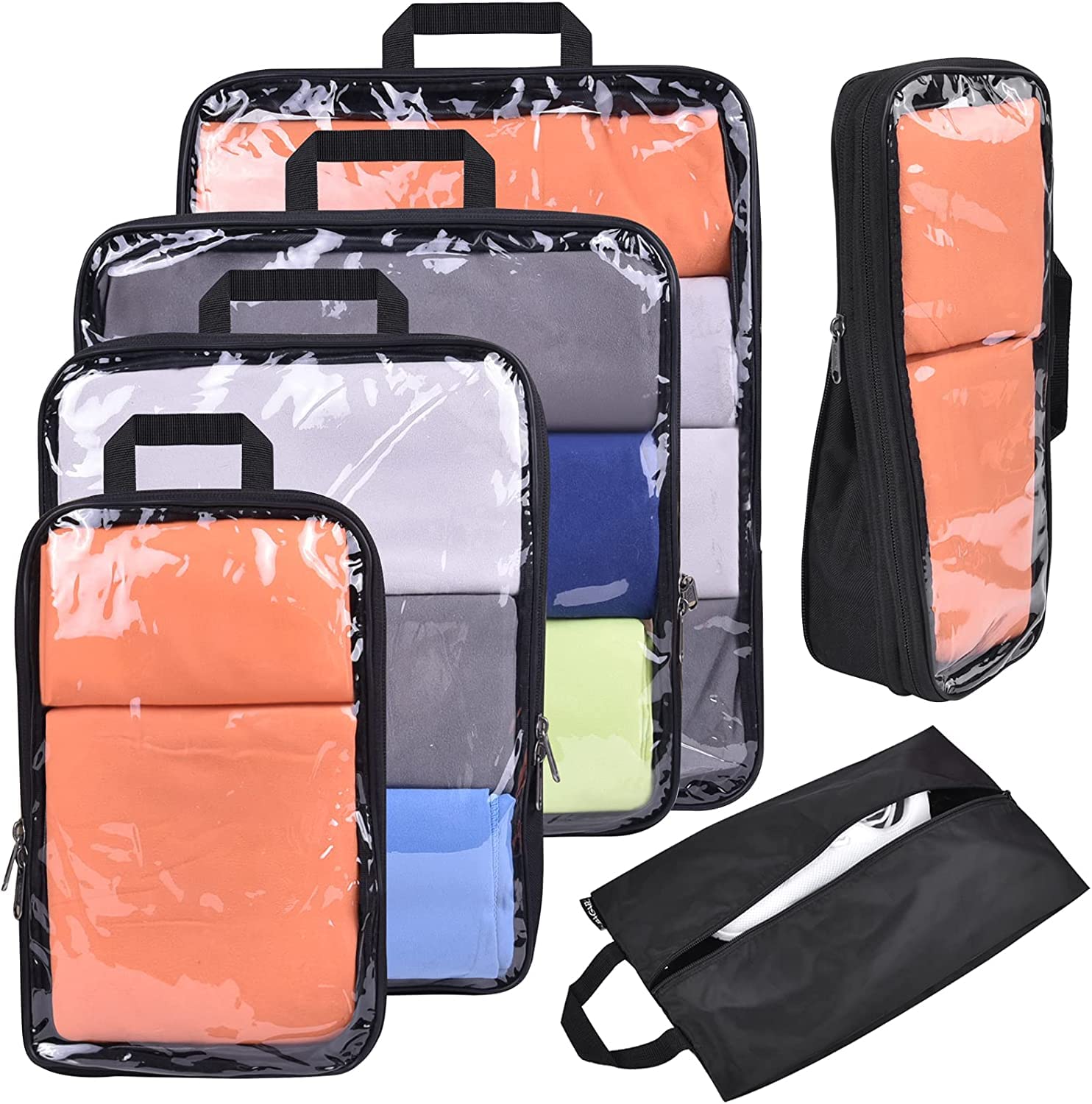 Revive Nylon Compression Packing Cubes (6-pack)